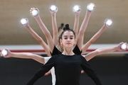 Academy gymnasts during the choreography of the showcase performance