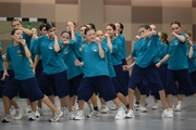 Alla Dukhova's dance studio TODES intensive course participants during a flash mob