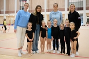 Olympic champion Alina Kabaeva with Academy coaches and young gymnasts during training