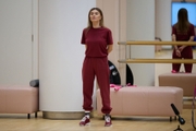 Olympic champion Alina Kabaeva during a training session at the Academy