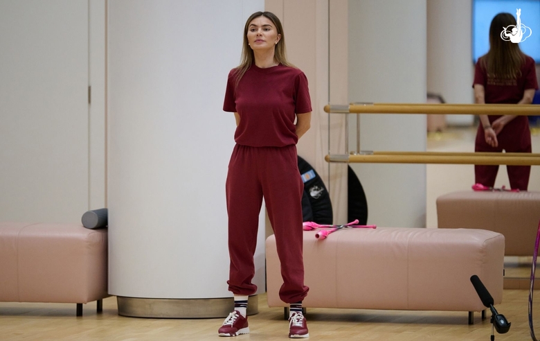 Olympic champion Alina Kabaeva during a training session at the Academy