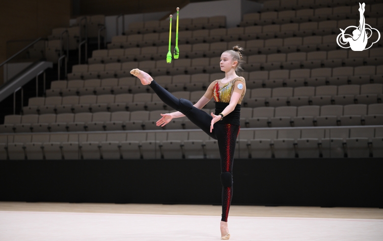 Alexandra Borisova during a control training session before the Russian Championship