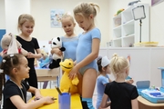 Preschooler’s lesson in the Academy classroom