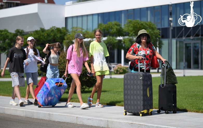 Gymnasts and a coach from the Khanty-Mansiysk Autonomous Okrug arrive at the Academy