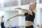 Olga Chernykh during an exercise with a jump rope