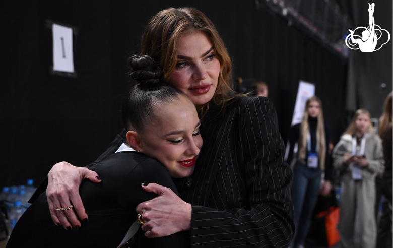 March 7, 2026. Olympic champion Alina Kabaeva and Mariia Borisova at the Russian Championship in Moscow