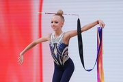 Kira Babkevich during the ribbon exercise