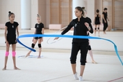 Dina Averina and students of the Academy during training