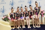 Gymnasts after a performance