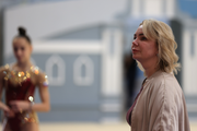 Тренер Ирина Гусарова во время контрольной тренировки