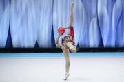 Anastasia Salos (Belarus) during the ball exercise