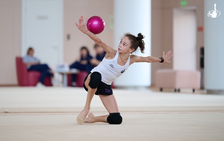Alesya Naifonova during a training session at the Academy