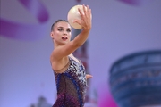 Vladislava Nikolaenko during a ball exercise