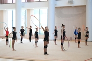 Gymnasts at a training session during the recovery camp at the Academy