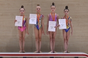 Milada Demakhina (Krasnodar Region), Milana Aglyamova, Elina Sharifullina, Yaroslava Merkulova (all from the Republic of Tatarstan) - winners in the 2nd athletic category program