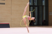 Karolina Tarasova during the rope exercise at the assessment training session