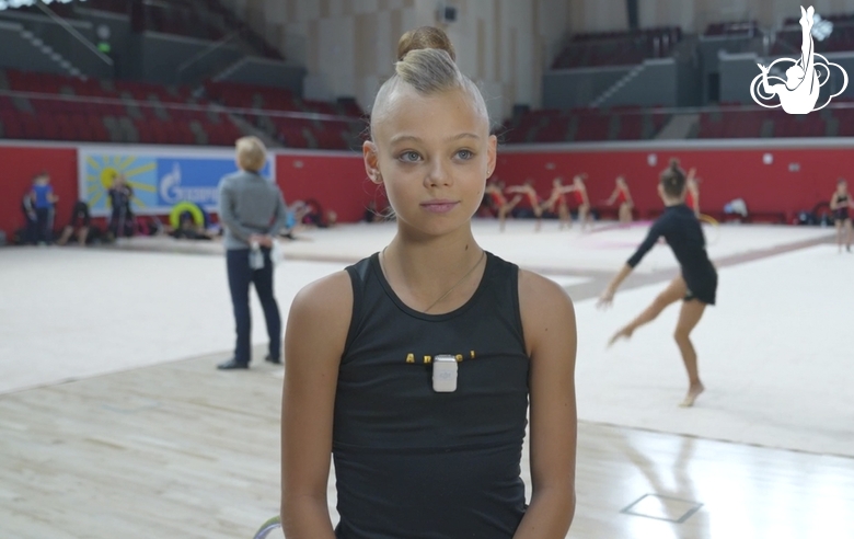 Lyudmila Shibaeva from Barnaul talked about the most difficult element at the tournament for International Sky Grace Rhythmic Gymnastics Clubs Association partners