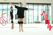 Gymnast from Belgorod  during an exercise with a ribbon