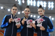 Anna Vakulenko, Sofia Vorobyova and Yana Sakovich after the award ceremony