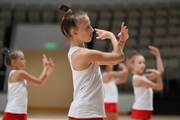 A gymnast during the training session