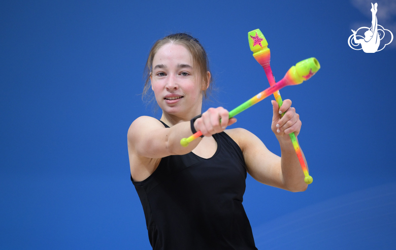 Vladislava Sharonova during podium training