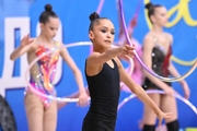 Valeria Medvedeva  at warm-ups ahead of the performance