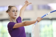 Arina Gvozdetskaya during training at the Academy