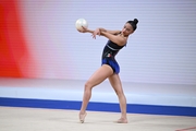 Marina Malpica during the ball exercise