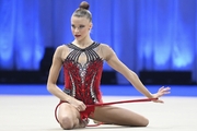 Elizaveta Zorkina during an exercise with a jump rope