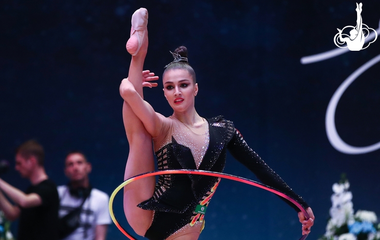 Arina Tkachuk (Russia) during the hoop exercise