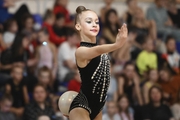 Miroslava Monina during an exercise with a ball