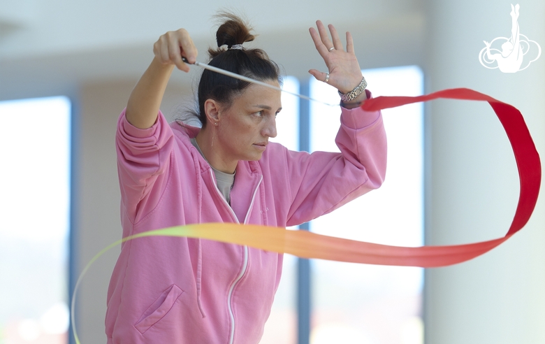 Academy Coach Irina Dzyuba during training