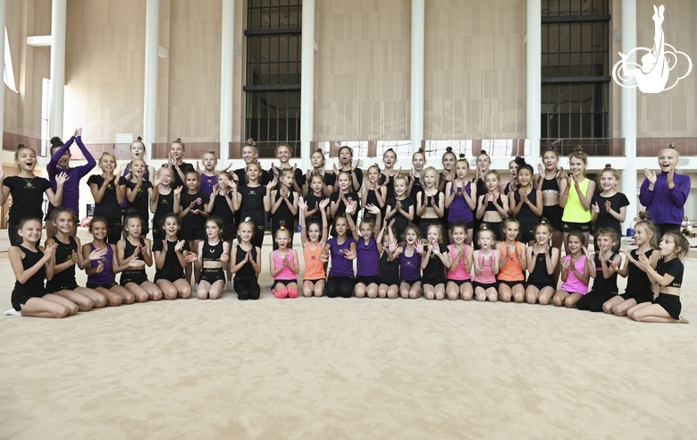 Joint photo of gymnasts at the training camp