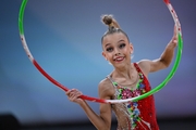 Vasilisa Botkina during the hoop exercise