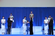 Olympic champion Alina Kabaeva at the awards ceremony