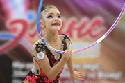 Ksenia Savinova during an exercise with a hoop