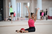 Gymnast Aryaa Nitesh Kadam during training