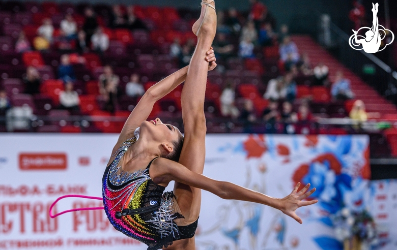 Eva Chugunova during the rope exercise