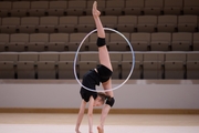 Miroslava Monina during an exercise with a hoop