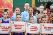 Valeria Medvedeva, Miroslava Monina, Eva Chugunova during opening ceremony