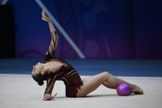 Fanni Pigniczki during after an exercise with ball
