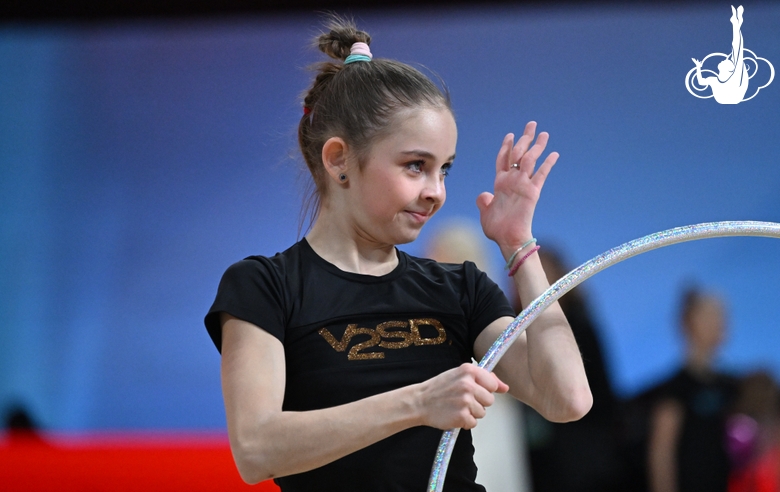 Sofia Ilteryakova during floor testing