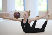 Olga Chernykh during an exercise with the ball