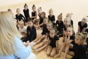 Young gymnasts during a session with psychologist Irina Kozyr