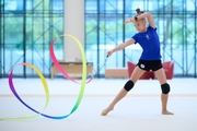Liya Rodionova during a training session before the Young Gymnasts competition
