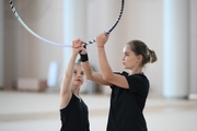 Arina Averina and Elvira Belyaeva during a master class