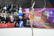 Lada Yakovleva during an exercise with a hoop