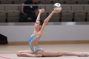 Anna Vakulenko during an exercise with a ball