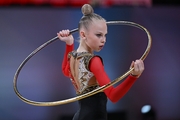 Agniia Kraeva during the hoop exercise