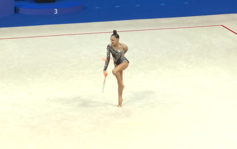 A boost of motivation from Olympic champion Alina Kabaeva to Mariia Borisova of St. Petersburg